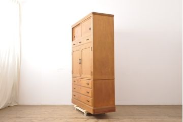 中古　民芸家具　屋久杉を贅沢に使用した木の温もりあふれる重ね箪笥(衣装箪笥、引き出し、チェスト)(R-055684)