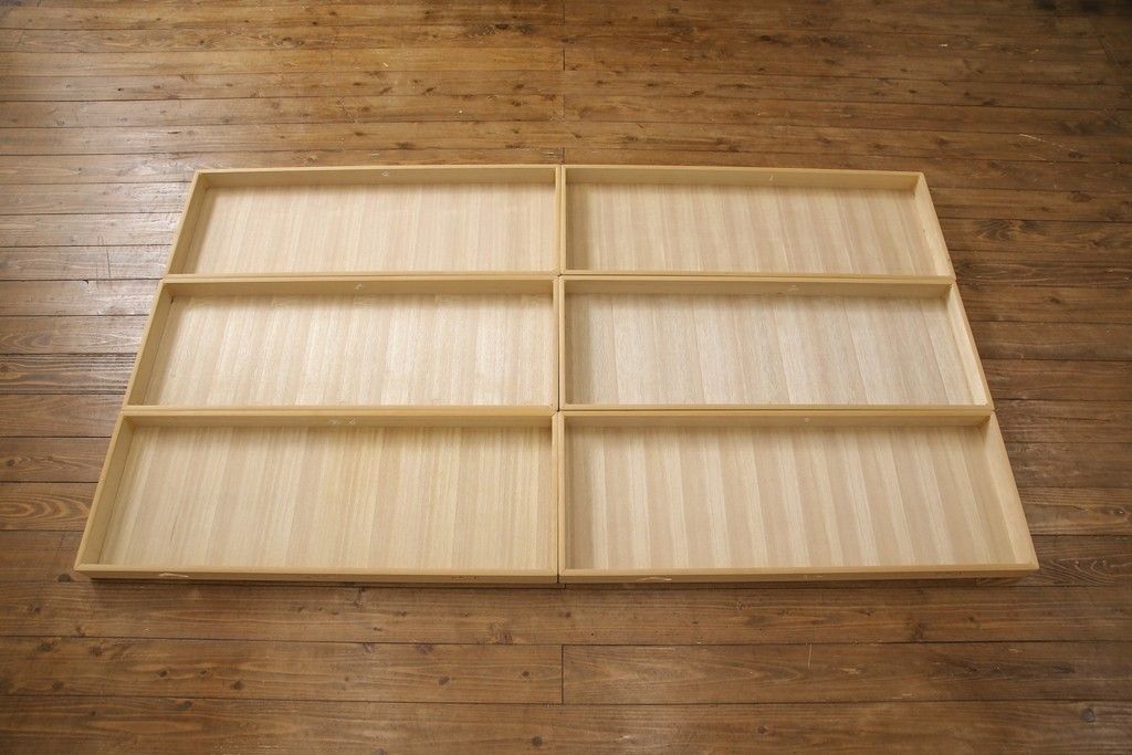 希少! 和製ビンテージ 尾形光琳? 紅白梅図を思わせる図柄が目を引く高級和箪笥(着物箪笥、衣装箪笥、ワードローブ、ヴィンテージ)(R-055691)