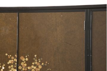 希少! 和製ビンテージ 尾形光琳? 紅白梅図を思わせる図柄が目を引く高級和箪笥(着物箪笥、衣装箪笥、ワードローブ、ヴィンテージ)(R-055691)