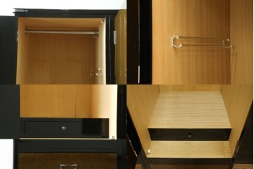 希少!　和製ヴィンテージ　尾形光琳? 紅白梅図を思わせる図柄が目を引く高級和箪笥　(R-055691)