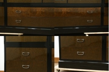 希少!　和製ヴィンテージ　尾形光琳? 紅白梅図を思わせる図柄が目を引く高級和箪笥　(R-055691)