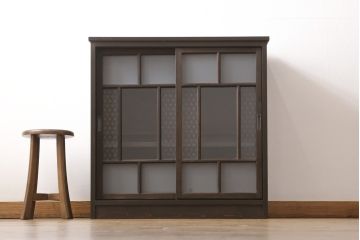 ラフジュ工房オリジナル　古建具リメイク　和モダンな雰囲気を盛り立てる収納棚(戸棚、キャビネット)(R-055692)