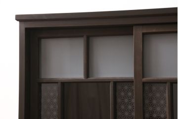 ラフジュ工房オリジナル　古建具リメイク　和モダンな雰囲気を盛り立てる収納棚(戸棚、キャビネット)(R-055692)