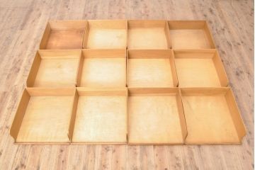 イギリスアンティーク　店舗什器にもおすすめ!お洒落な収納が叶うスタッキングシャツケース(キャビネット、収納棚、戸棚)(R-055701)
