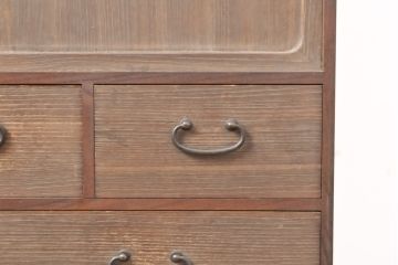 和製ビンテージ　縁・桑材の上手物!!　総桐材　上品な和の趣を感じさせる小箪笥(チェスト、桐たんす、収納箪笥、和タンス、整理箪笥、ヴィンテージ)(R-055704)