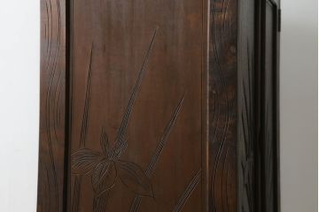 和製ビンテージ　軽井沢彫り　上質な和の空間づくりにオススメの収納棚(キャビネット、引き出し、収納タンス、ヴィンテージ)(R-055712)
