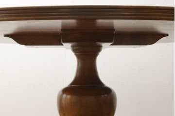 中古　バロッサバレンティ(VARO,S.A. VALENTI)　球根のようなバルボスレッグが特徴の重厚感のあるダイニングテーブル(ラウンドテーブル、丸テーブル)(R-055713)