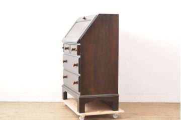 ヴィンテージ家具　松本民芸家具　丸い取っ手がかわいらしいL型ビューロー(チェスト、引き出し、ヴィンテージ)(R-055740)