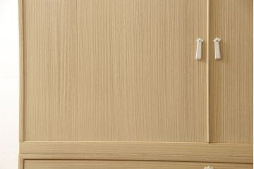 和製ビンテージ　美品　京都　宮崎家具　鍵座の五七の桐のデザインが可愛らしい桐箪笥(板盆付き、着物箪笥、衣装箪笥、桐たんす、和タンス、ヴィンテージ)(R-055741)