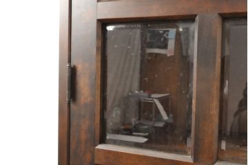 中古　北海道民芸家具　北海道民芸家具　和洋どちらのお部屋にも馴染むブックケース(本箱、収納棚、キャビネット、飾り棚)(R-055744)