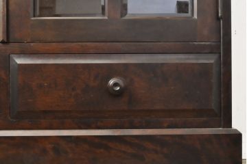 中古　北海道民芸家具　北海道民芸家具　和洋どちらのお部屋にも馴染むブックケース(本箱、収納棚、キャビネット、飾り棚)(R-055744)