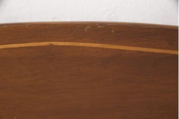 ビンテージ家具　マホガニー材　スラっと伸びる猫脚が優雅な雰囲気のデスク(ワークデスク、コンソールテーブル、ライティングデスク、机、在宅ワーク、在宅用ヴィンテージ)(R-055758)