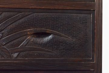 和製ビンテージ　軽井沢彫り　上質な和の空間づくりにオススメのチェスト(和たんす、引き出し、収納タンス、ヴィンテージ)(R-055765)