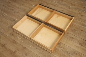 中古　美品　松本民芸家具　シックな佇まいが魅力のG-1型面取り食器棚(収納棚、カップボード、飾り棚、本箱)(R-055769)