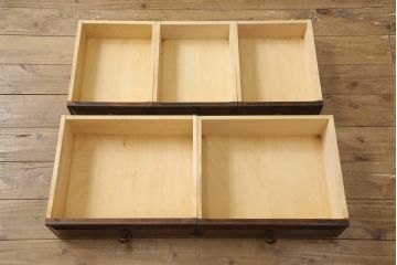 中古　美品　北海道民芸家具　HM160K　洗練された佇まいが上品な食器棚(本箱、収納棚、飾り棚、キャビネット)(R-055770)
