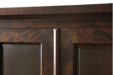 中古　美品　北海道民芸家具　HM160K　洗練された佇まいが上品な食器棚(本箱、収納棚、飾り棚、キャビネット)(R-055770)