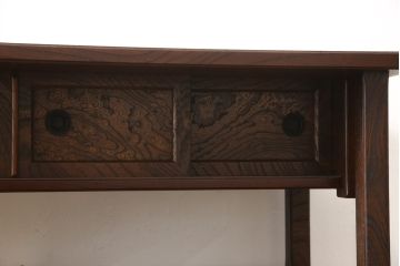 和製ビンテージ　民芸家具　ケヤキ材　大人の和の空間づくりに取り入れたい上質な飾り棚(茶棚、戸棚、ヴィンテージ)(R-055772)