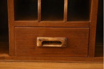 和製ビンテージ　最高級　チーク材　品のある佇まいが美しいロールトップデスク(ワークデスク、机、在宅ワーク、在宅用両袖机、ヴィンテージ)(R-055775)
