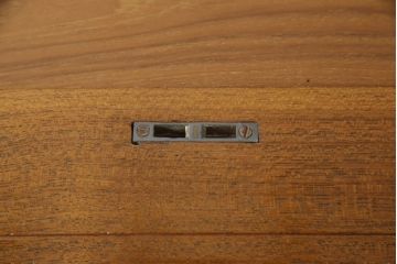 和製ビンテージ　最高級　チーク材　品のある佇まいが美しいロールトップデスク(ワークデスク、机、在宅ワーク、在宅用両袖机、ヴィンテージ)(R-055775)