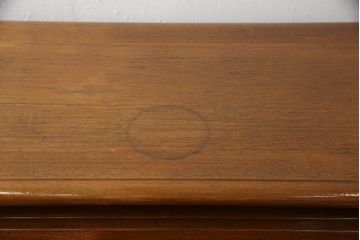 和製ビンテージ　最高級　チーク材　品のある佇まいが美しいロールトップデスク(ワークデスク、机、在宅ワーク、在宅用両袖机、ヴィンテージ)(R-055775)