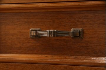 和製ビンテージ　最高級　チーク材　品のある佇まいが美しいロールトップデスク(ワークデスク、机、在宅ワーク、在宅用両袖机、ヴィンテージ)(R-055775)