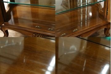 中古　超美品　DREXEL HERITAGE(ドレクセルヘリテイジ)取り扱い　アメリカ高級家具　KARGES(カーゲス)　キャビネット(定価約500万円)(キュリオケース、ガラスケース、飾り棚、収納棚)(R-055776)