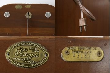 中古　超美品　DREXEL HERITAGE(ドレクセルヘリテイジ)取り扱い　アメリカ高級家具　KARGES(カーゲス)　キャビネット(定価約500万円)(キュリオケース、ガラスケース、飾り棚、収納棚)(R-055776)