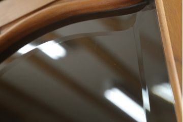 フランスアンティーク　チーク材　ローズウッド　美しい木目と飾り彫りが魅力的なキャビネット(ブックケース、本箱、飾り棚、戸棚、収納棚)(R-055777)