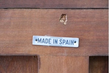スペインヴィンテージ　最高級!　美術品のような真鍮飾りが美しいガラスキャビネット　(R-055782)