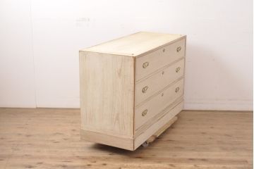中古　リメイク　伝統工芸士・頓所芳男　品のある佇まいが美しい加茂桐箪笥・下段(胴厚)(総桐たんす、着物箪笥、衣装タンス、和タンス)(R-055784)
