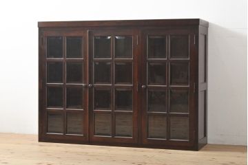 中古　美品　松本民芸家具　脚(台輪)リメイク　落ち着きのある大人空間を演出してくれるキャビネット(収納棚、戸棚、サイドボード)(R-055786)