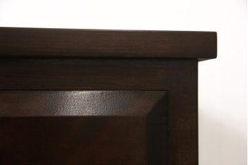 中古　松本民芸家具　天板リメイク　シックな色合いが落ち着いた雰囲気を醸し出すサイドボード(カウンターテーブル、戸棚、収納棚、キャビネット)(R-055787)
