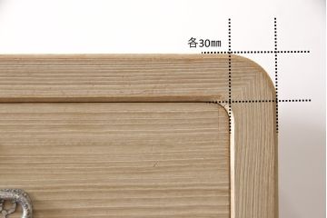 中古　伝統工芸品　指物士・村山三男作　胴厚　衣類収納に活躍する加茂総桐箪笥(総桐たんす、小袖箪笥、整理タンス、引き出し9杯)(R-055800)