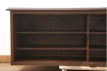 中古　松本民芸家具　脚(台輪)付きリメイク　シンプルで様々な空間に取り入れやすいローボード(テレビ台、収納棚、戸棚)(R-055801)