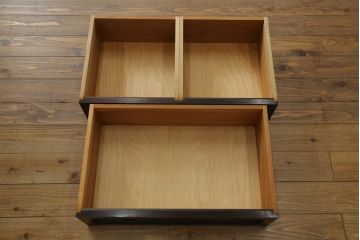 中古　美品　松本民芸家具　和モダンな雰囲気漂うC型サイドボード(食器棚、キャビネット、収納棚)(定価約84万円)(R-055802)