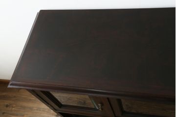 中古　美品　松本民芸家具　和モダンな雰囲気漂うC型サイドボード(食器棚、キャビネット、収納棚)(定価約84万円)(R-055802)