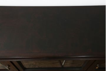 中古　美品　松本民芸家具　和モダンな雰囲気漂うC型サイドボード(食器棚、キャビネット、収納棚)(定価約84万円)(R-055802)