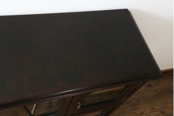 中古　美品　松本民芸家具　和モダンな雰囲気漂うC型サイドボード(食器棚、キャビネット、収納棚)(定価約84万円)(R-055802)
