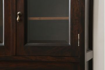 中古　美品　松本民芸家具　和モダンな雰囲気漂うC型サイドボード(食器棚、キャビネット、収納棚)(定価約84万円)(R-055802)