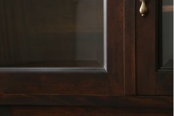 中古　美品　松本民芸家具　和モダンな雰囲気漂うC型サイドボード(食器棚、キャビネット、収納棚)(定価約84万円)(R-055802)