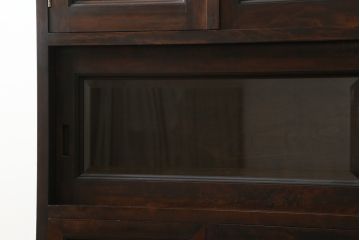 中古　美品　松本民芸家具　和モダンな雰囲気漂うC型サイドボード(食器棚、キャビネット、収納棚)(定価約84万円)(R-055802)
