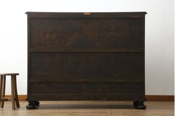 中古　美品　松本民芸家具　和モダンな雰囲気漂うC型サイドボード(食器棚、キャビネット、収納棚)(定価約84万円)(R-055802)