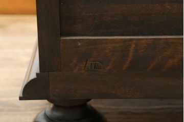 中古　美品　松本民芸家具　和モダンな雰囲気漂うC型サイドボード(食器棚、キャビネット、収納棚)(定価約84万円)(R-055802)