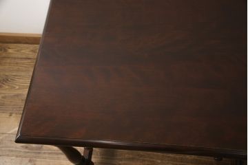 中古　美品　松本民芸家具　クラシカルな佇まいが魅力的な片袖デスク(ワークデスク、作業台、机、在宅ワーク、在宅用)(定価約37万円)(R-055803)