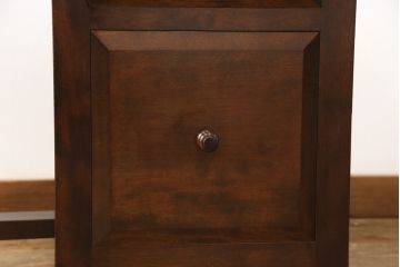 中古　美品　松本民芸家具　クラシカルな佇まいが魅力的な片袖デスク(ワークデスク、作業台、机、在宅ワーク、在宅用)(定価約37万円)(R-055803)