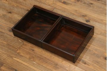 中古　美品　花梨(カリン)　アジアンテイストなお部屋づくりにもオススメの飾り棚(茶棚、戸棚、収納棚)(R-055815)