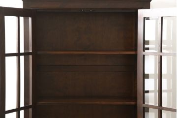 中古　美品　松本民芸家具　シックなインテリアと相性の良いC型書棚(本箱、飾り棚、収納棚、キャビネット)(R-055823)