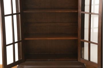 中古　美品　松本民芸家具　シックなインテリアと相性の良いC型書棚(本箱、飾り棚、収納棚、キャビネット)(R-055823)