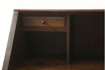 中古　松本民芸家具　T型　シックで上品な佇まいが魅力のライティングビューロー(定価約37万円)(簿記机、在宅ワーク、在宅用ワークデスク)(R-055828)