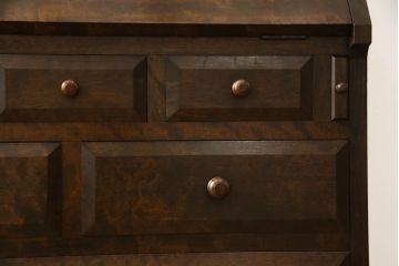 中古　松本民芸家具　T型　シックで上品な佇まいが魅力のライティングビューロー(定価約37万円)(簿記机、在宅ワーク、在宅用ワークデスク)(R-055828)